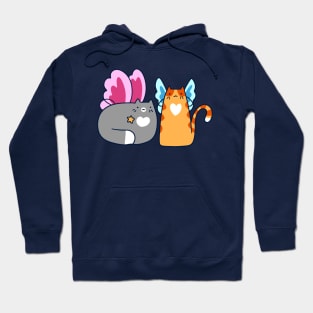 Fairy Tabby and Tuxedo Cat Hoodie